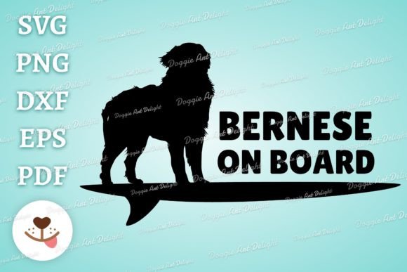 BERNESE ON BOARD: A Lighthearted Decal for Crafty Embroidery Projects