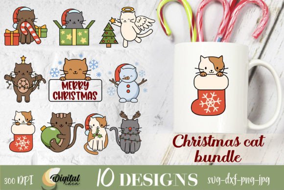 Christmas Cats Svg Bundle