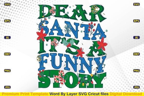 Dear Santa It’s a Funny Story Retro SVG Review
