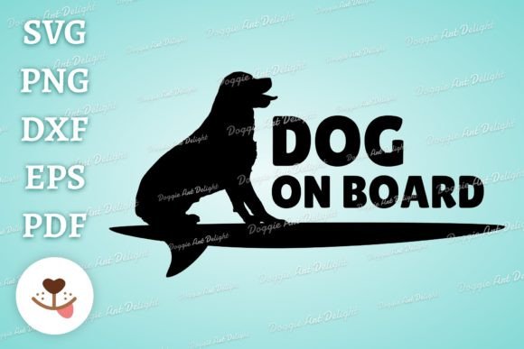 DOG on BOARD Funny Car Decal Svg Png Review