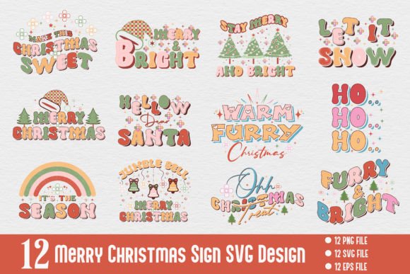 Funny Christmas Sign SVG Design Bundle Review for Real Embroidery Projects