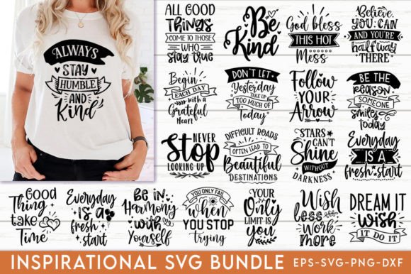 Inspirational SVG Bundle: Funny Quotes for Real Embroidery Use